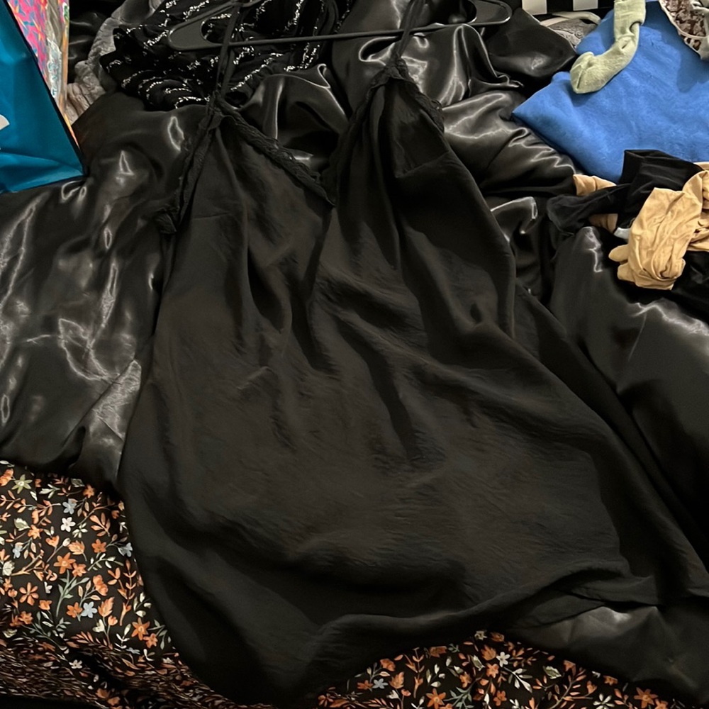 Satin strappy dress